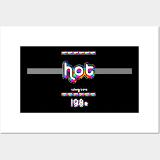 Hot 1980 ColorGroove Retro-Rainbow-Tube nostalgia (wf) Posters and Art